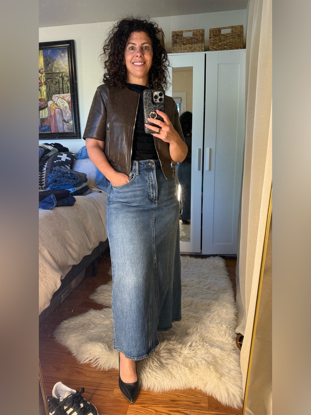 Joe's Jeans Washed Blue Denim Maxi Skirt
